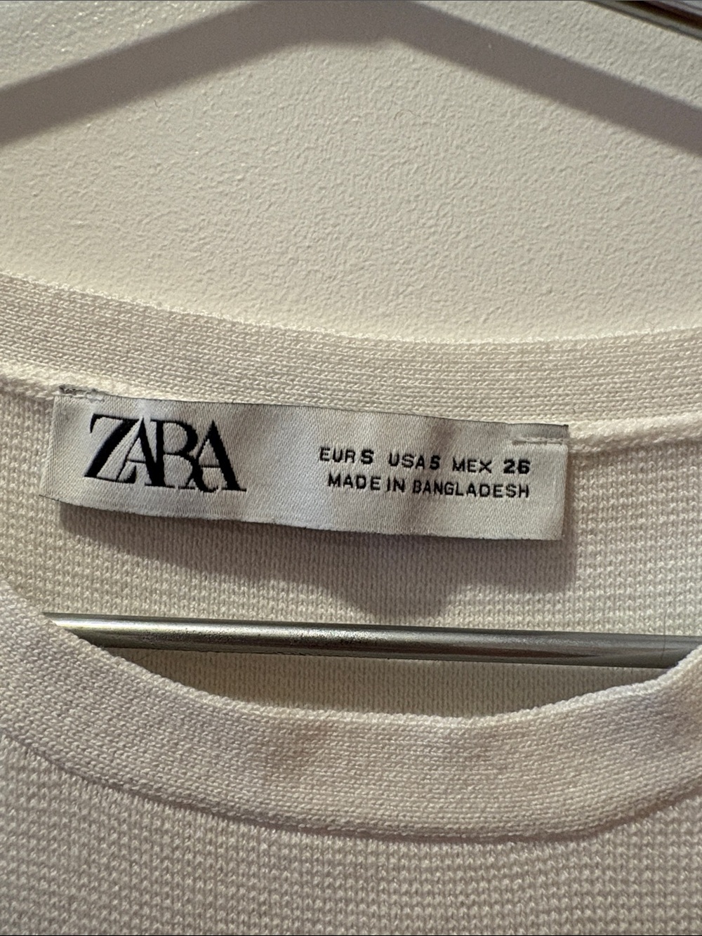 Zara Cream Ribbed Crewneck Tank - Picture 2 of 3